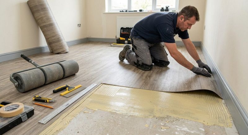 Sheet Linoleum Installation in Denton, TX