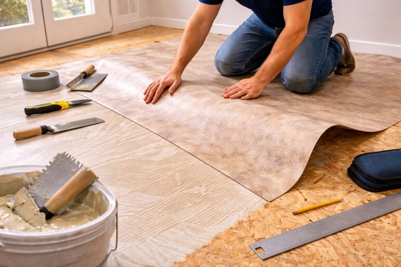 Sheet Linoleum Installation in Loudoun County, VA