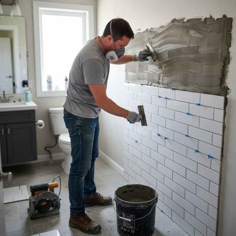Tile Shower Floor Installation in Conroe, TX