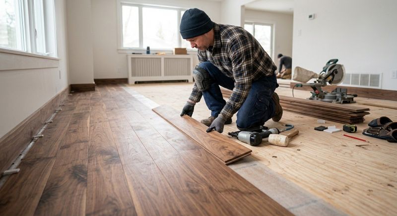 Wide Plank Floor Installation in Manassas, VA